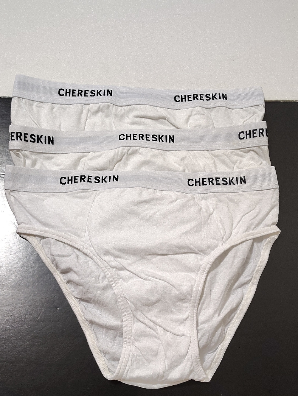 Vintage Cherokee White Men's Cotton Briefs – Pack of 3 - Size L